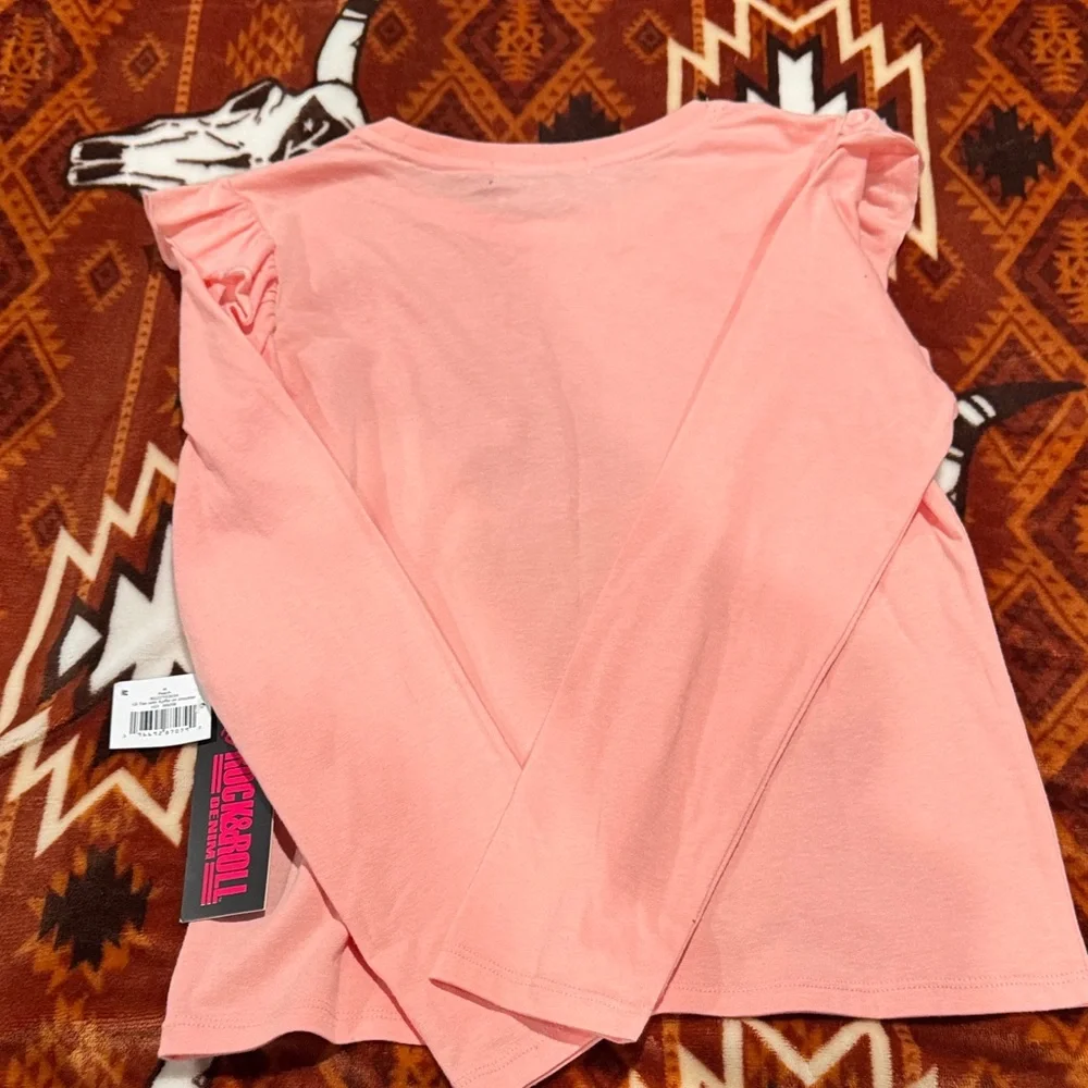 Rock & Roll Cowgirl Pink Yee Haw Y'all Long Sleeve Tee - Picture 4 of 4